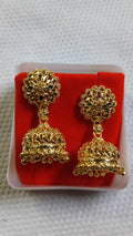 Lady Fancy Gold Ear Top Glossy Finish with Diamonds