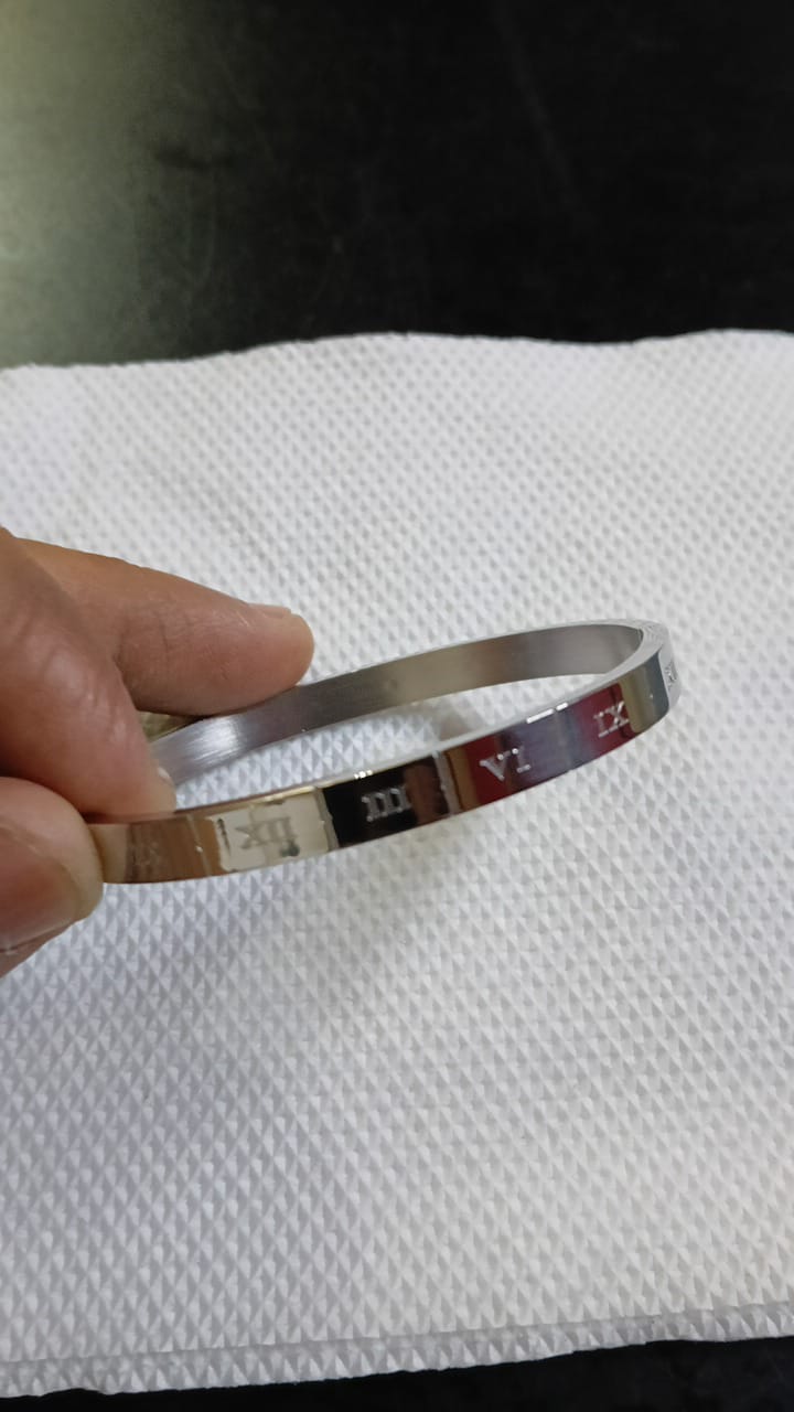 Hand Silver Kada Bracelete for He & She