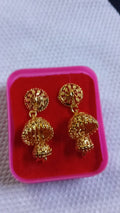 Lady Fancy Gold Ear Top Glossy Finish with Diamonds