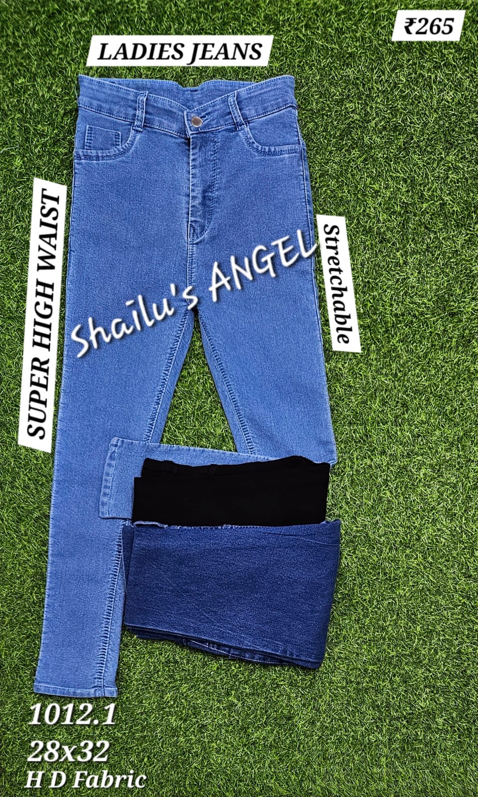 Women Denim Jeans 1 Button Super Silk