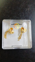 Lady Fancy Gold Ear Top Matte Finish with Diamonds