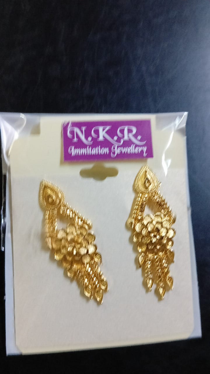 Lady Fancy Ear Tops Matt Finish With Diamonds Multi