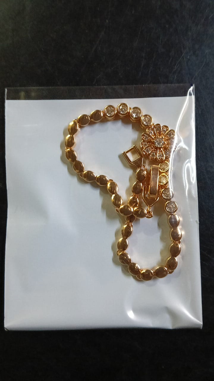 Lady Fancy Wide Heavy Bracelet with Diamonds