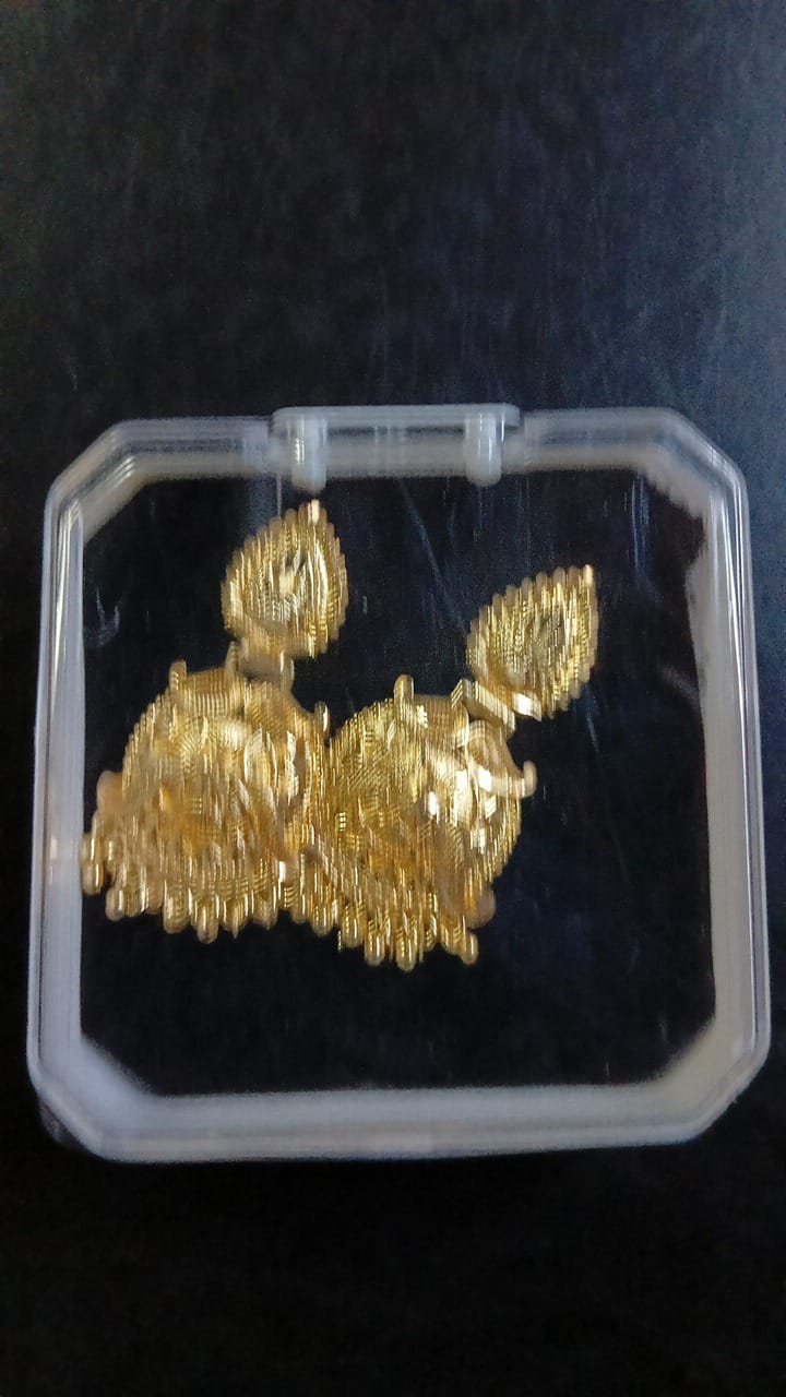 Lady Fancy Ear Tops Matt Finish With Diamonds Multi