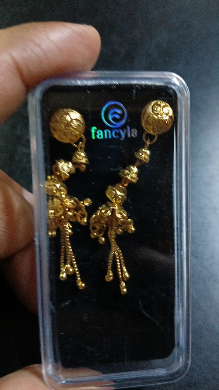 Lady Fancy Gold Ear Long Tops