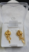 Lady Fancy Gold Ear Top Matte Finish with Diamonds