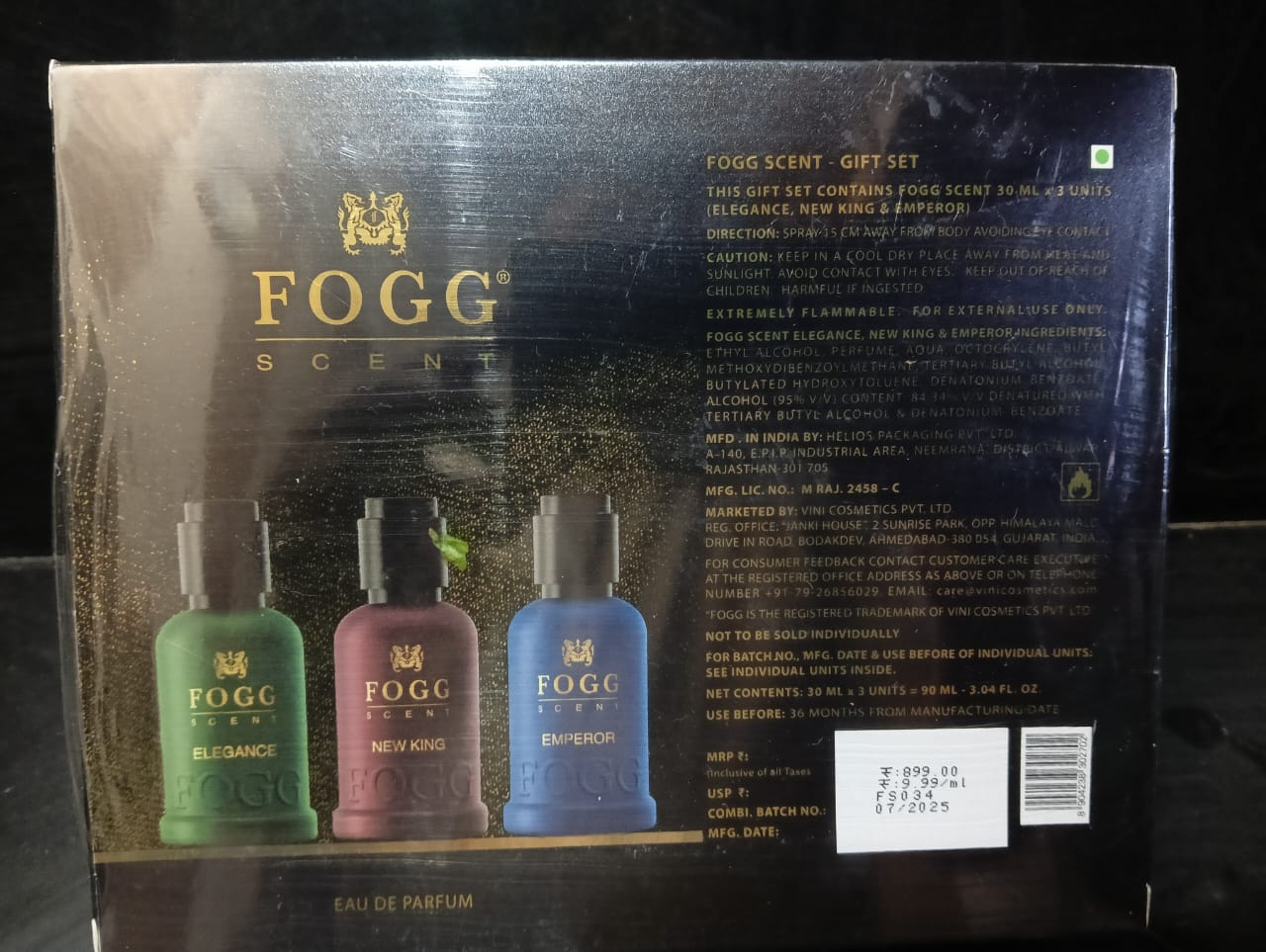 FOGG 3 SET -HE N SHE PERFUME