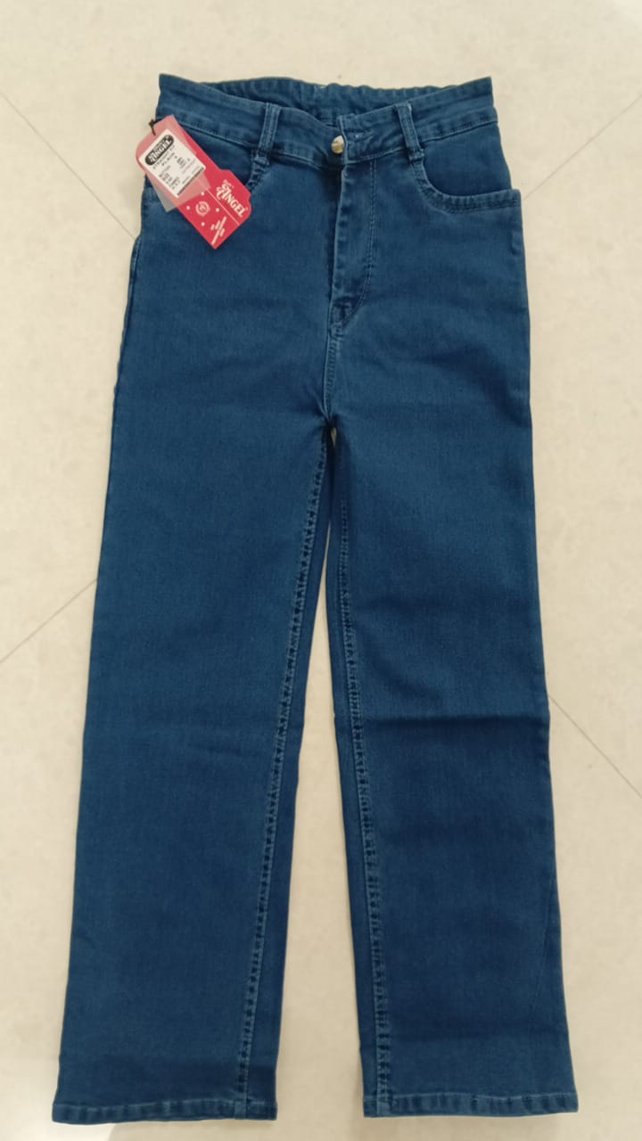 Denim Silk Baggy Straight Jeans He & She