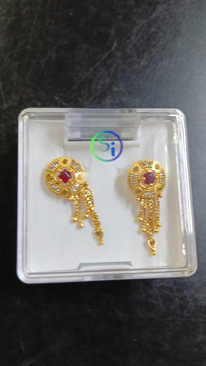 Lady Fancy Gold Ear Long Wide Tops