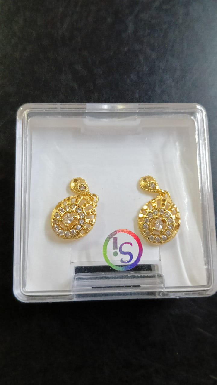 Lady Fancy Ear Tops Matt Finish With Diamonds Multi