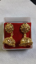 Lady Fancy Gold Ear Top Glossy Finish with Diamonds