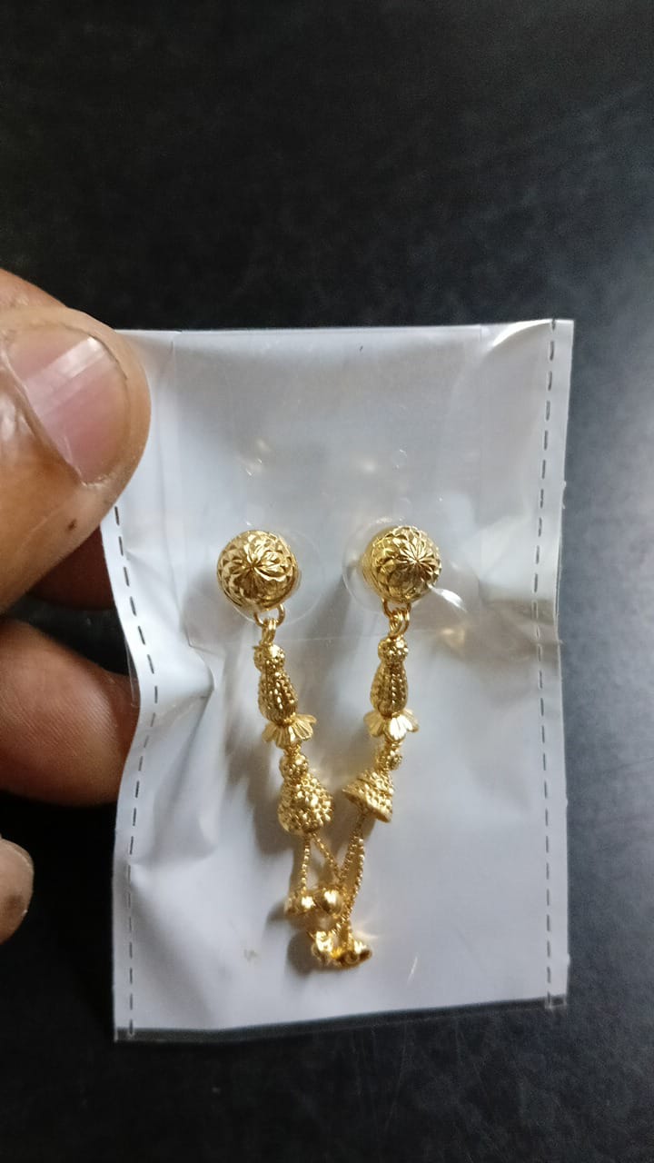 Lady Fancy Gold Ear Long Tops