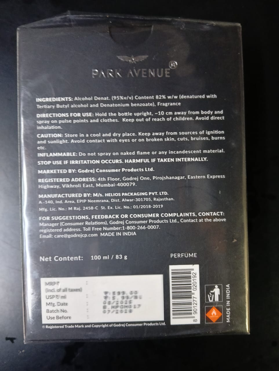 PARK AVENUE OUD 100 ML-HE N SHE PERFUME