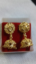 Lady Fancy Gold Ear Top Glossy Finish with Diamonds