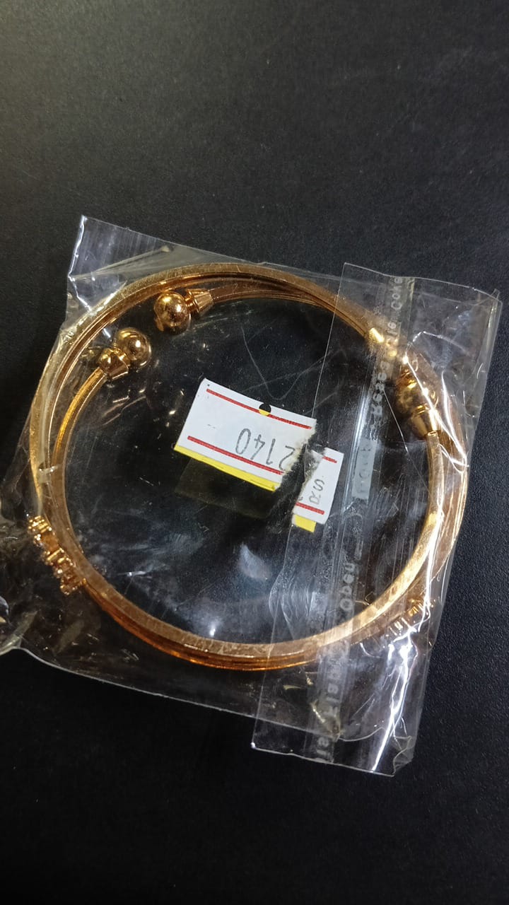 Lady Super Fancy Wider Gold Diamond Braclet 2Pc