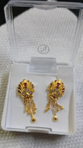 Lady Fancy Gold Ear Top Matte Finish with Diamonds