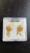 Lady Fancy Gold Ear Top Matte Finish with Diamonds