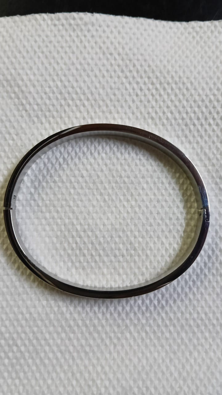 Hand Silver Kada Bracelete for He & She