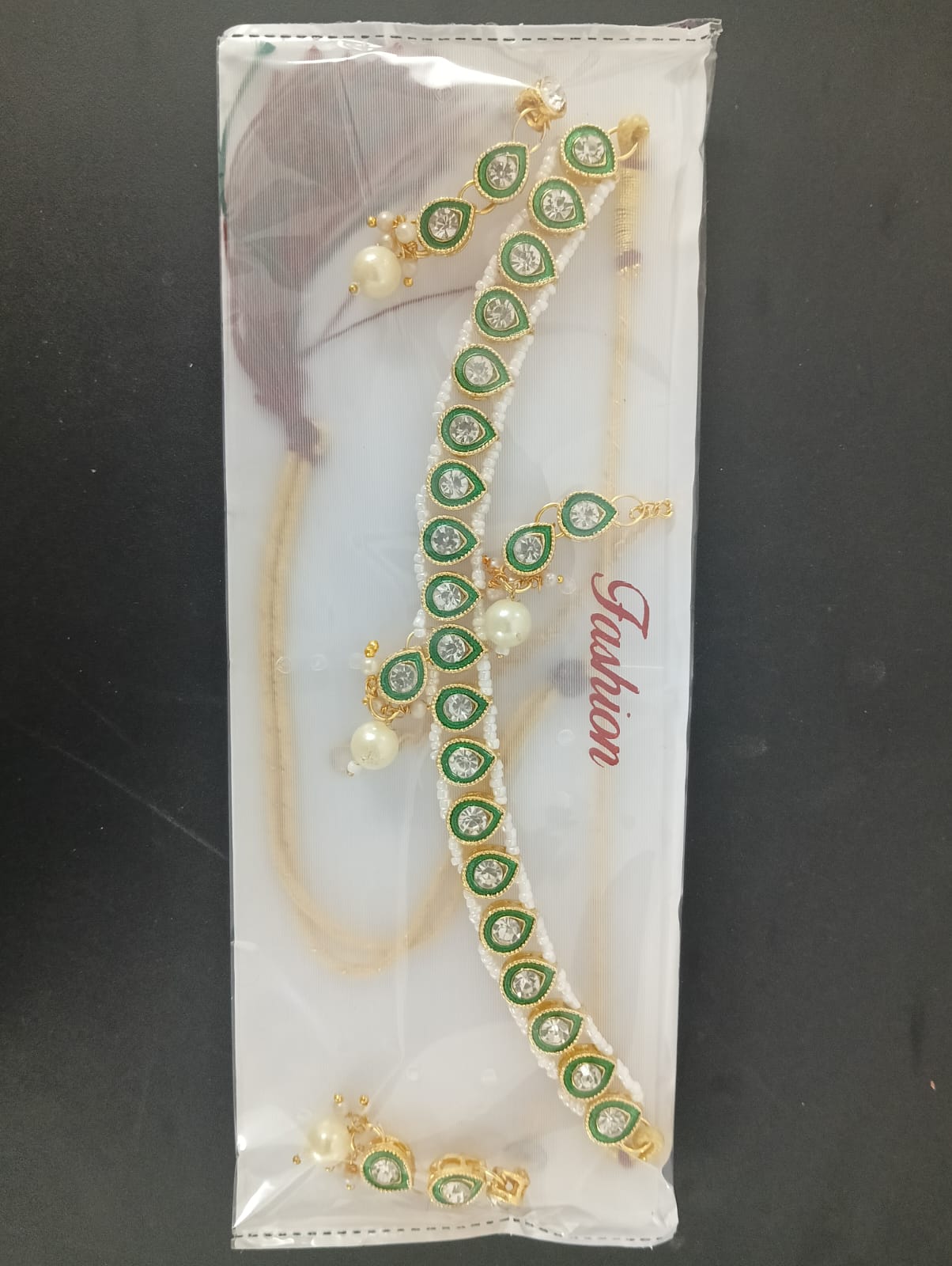 Lady Fancy Diamond Pearl Necklace