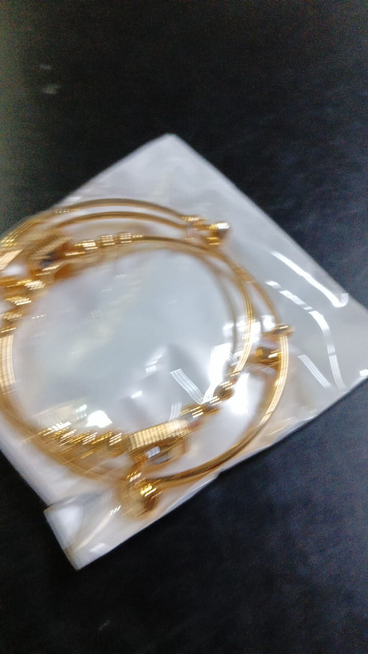 Lady Fancy Silm Gold Diamond Braclet 2Pc
