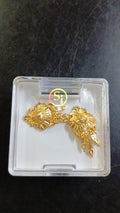 Lady Fancy Gold Ear Top Matte Finish with Diamonds