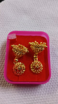 Lady Fancy Gold Ear Top Glossy Finish with Diamonds