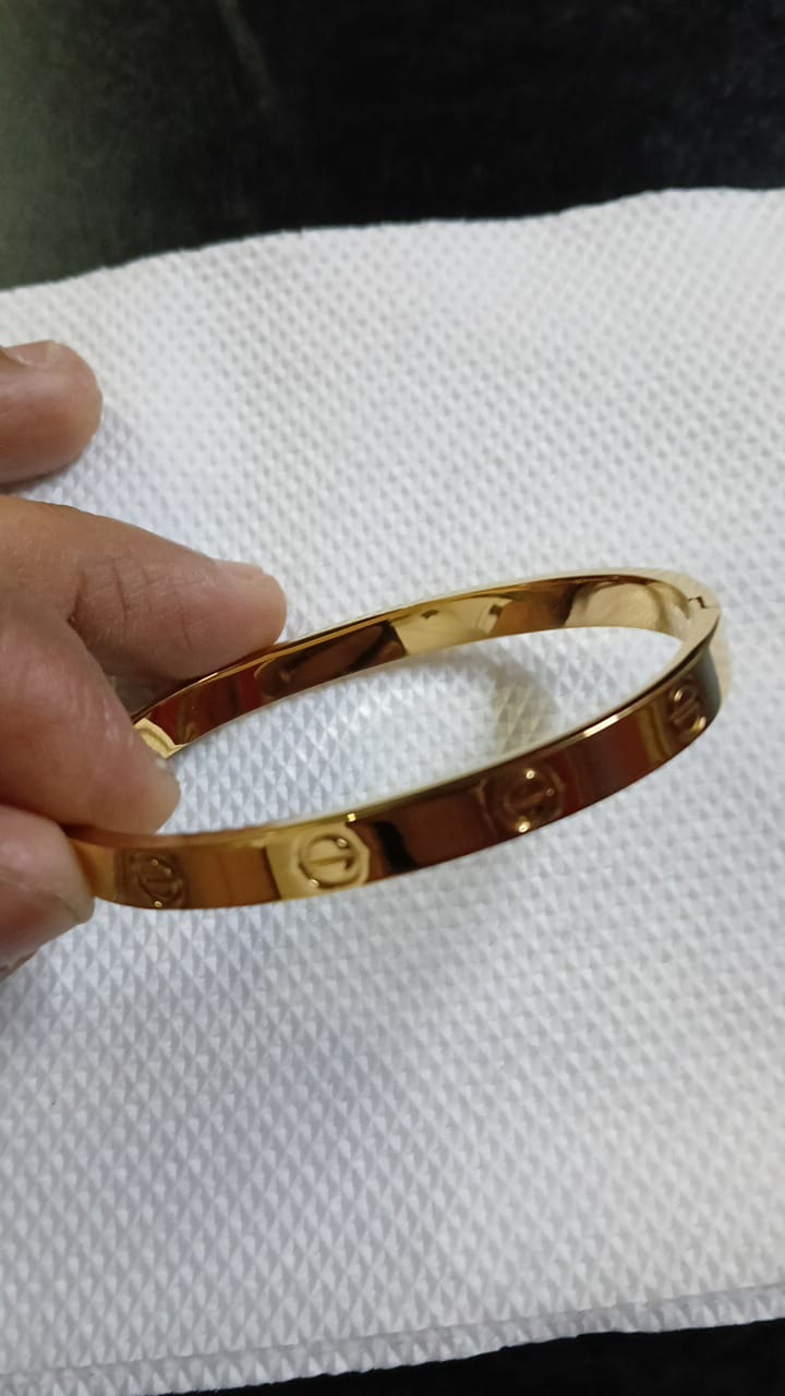 Hand Gold Kada Bracelete for He & She