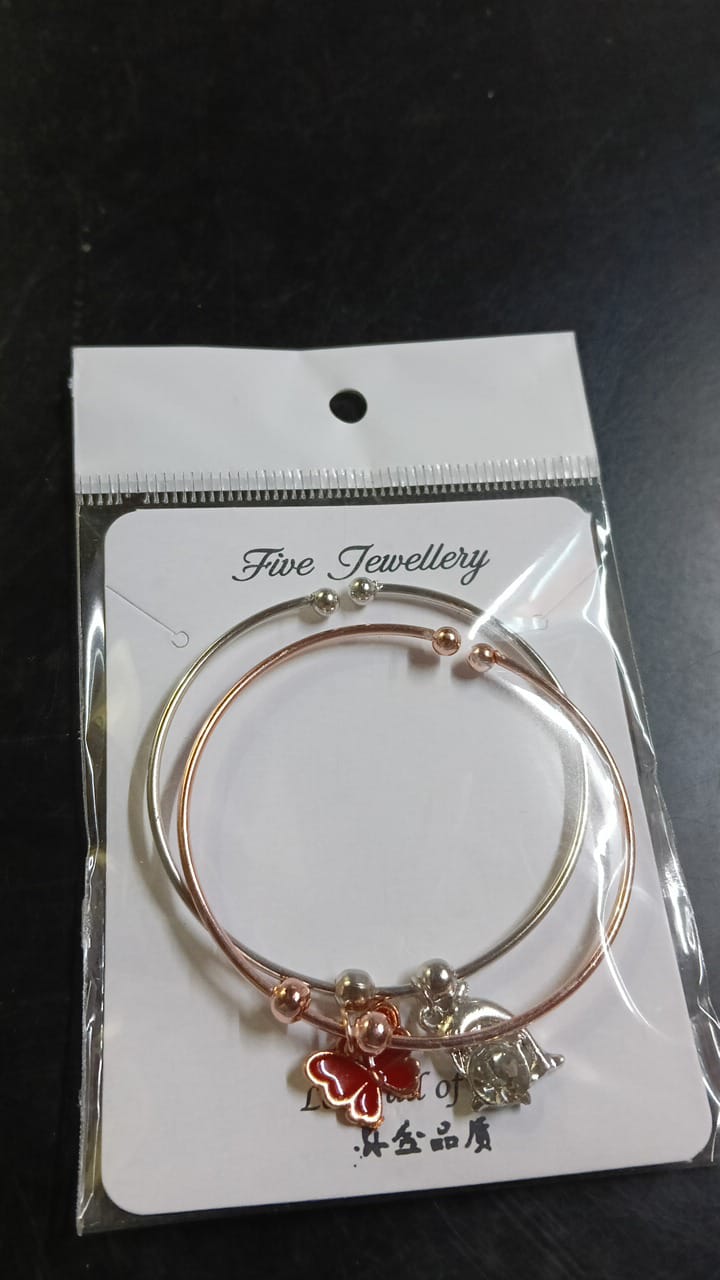 Lady Simple Silm Diamond Braclet 2Pc