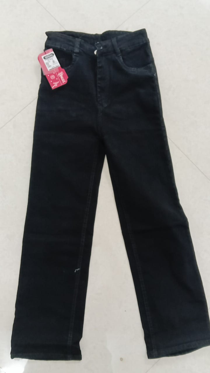 Denim Silk Baggy Straight Jeans He & She