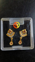 Lady Fancy Gold Ear Top Matte Finish with Diamonds