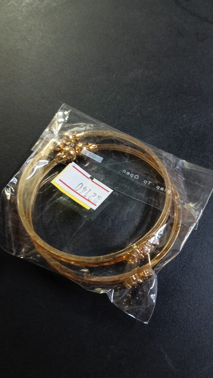 Lady Super Fancy Wider Gold Diamond Braclet 2Pc