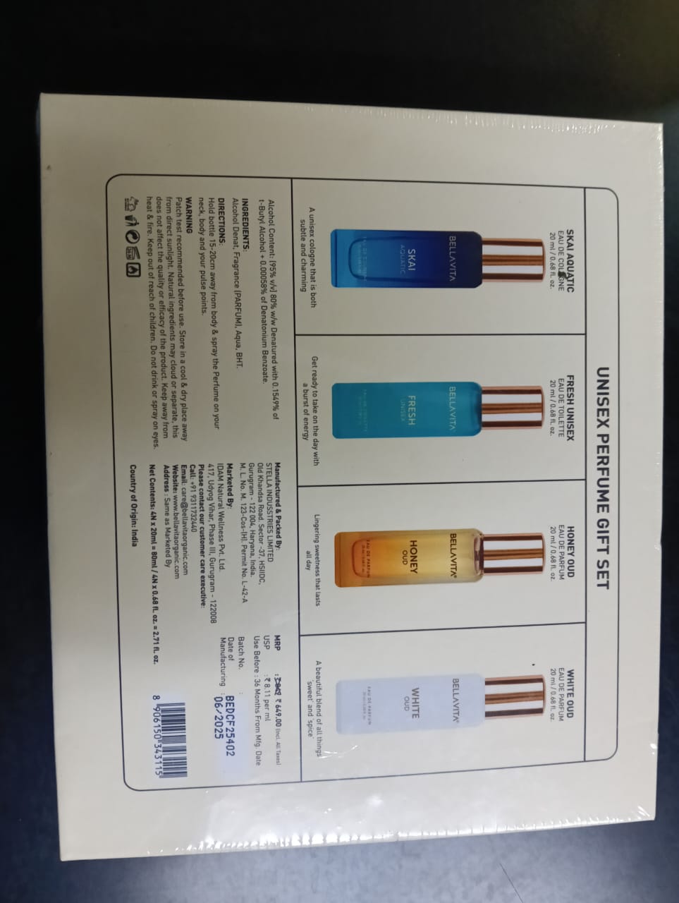 BELLAVITA 4 PC SET-HE PERFUME