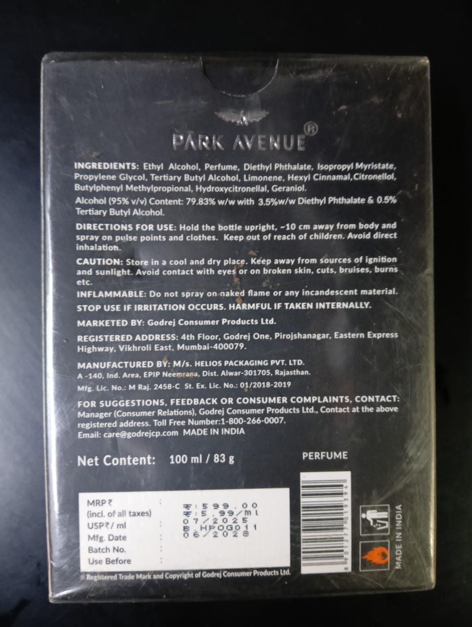 PARK AVENUE KNIGHT 100 ML-HE N SHE PERFUME