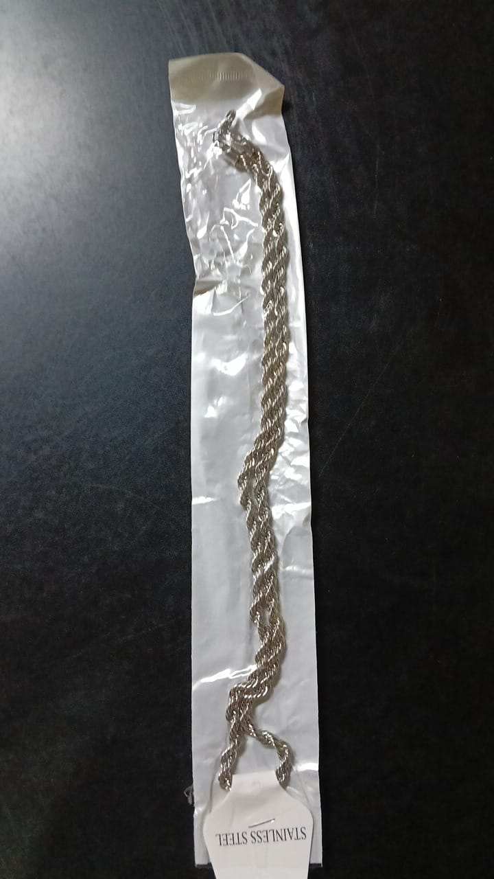 Fancy Silver  Neck Chain For He