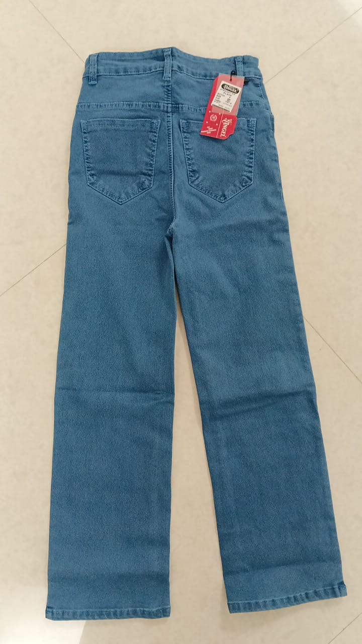 Denim Silk Baggy Straight Jeans He & She