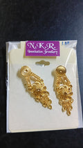 Lady Fancy Gold Ear Long Wide Tops