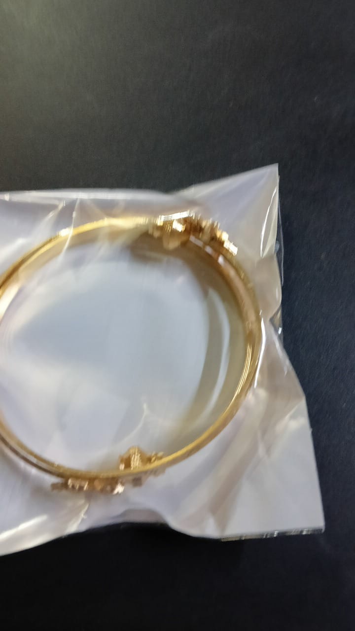 Lady Super Fancy Wider Gold Diamond Braclet 2Pc