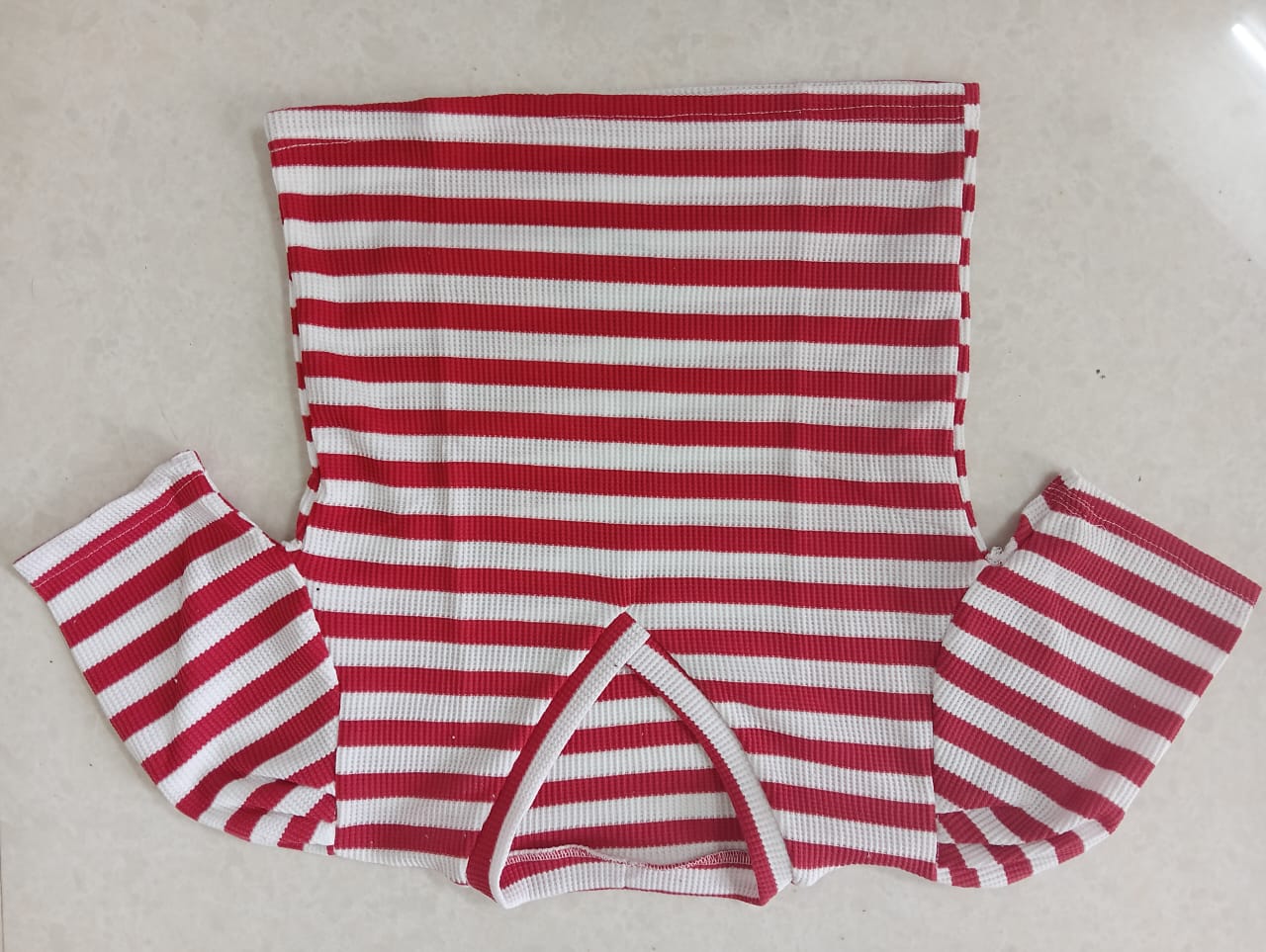 Womens T Shirt CROP TOP Linings V Neck