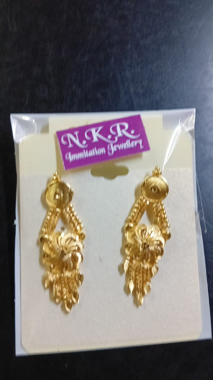 Lady Fancy Ear Tops Matt Finish With Diamonds Multi