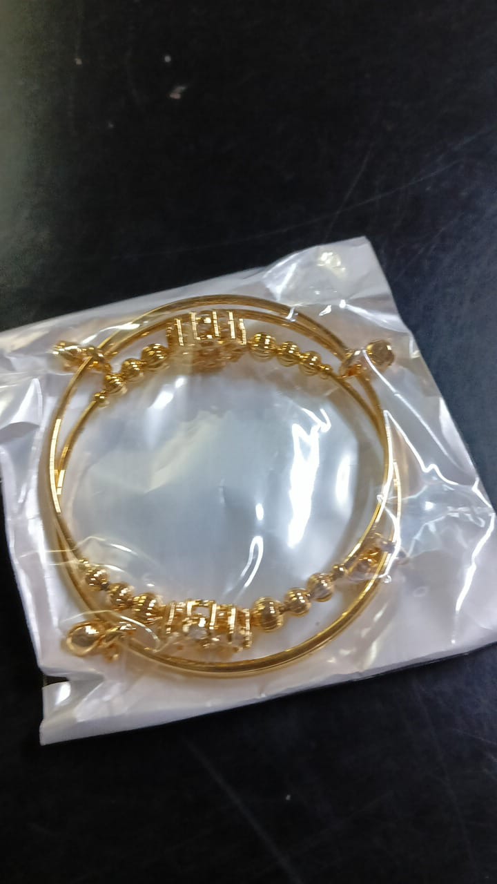 Lady Fancy Silm Gold Diamond Braclet 2Pc
