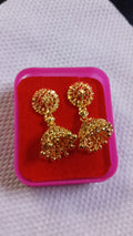 Lady Fancy Gold Ear Top Glossy Finish with Diamonds