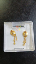 Lady Fancy Gold Ear Top Matte Finish with Diamonds