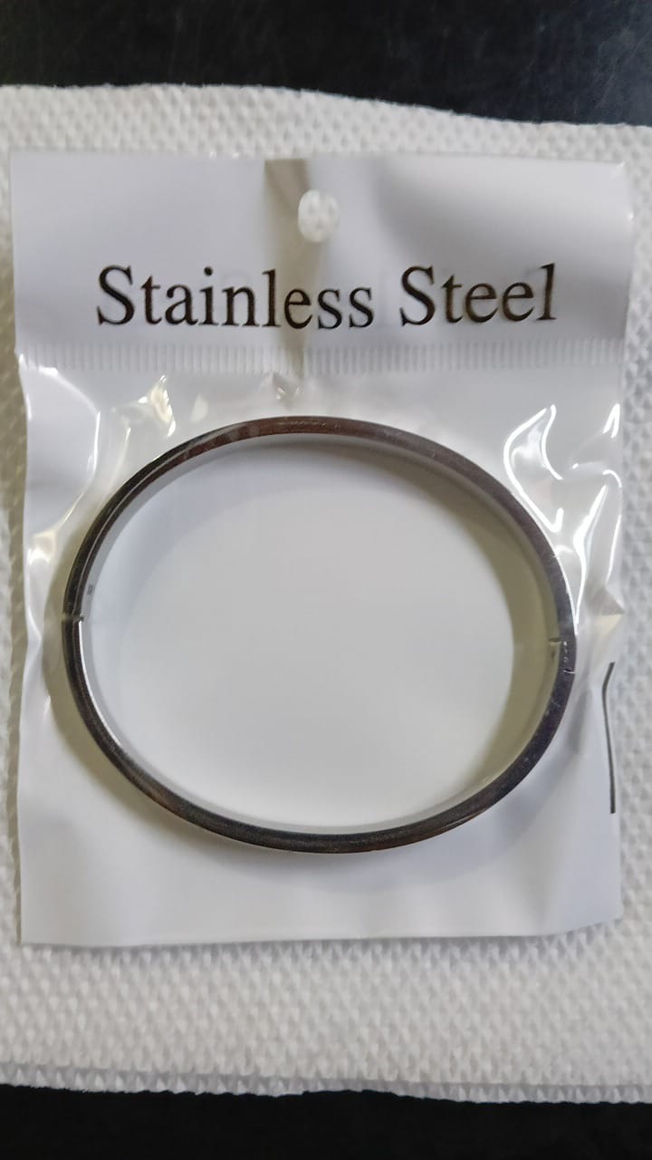 Hand Silver Kada Bracelete for He & She