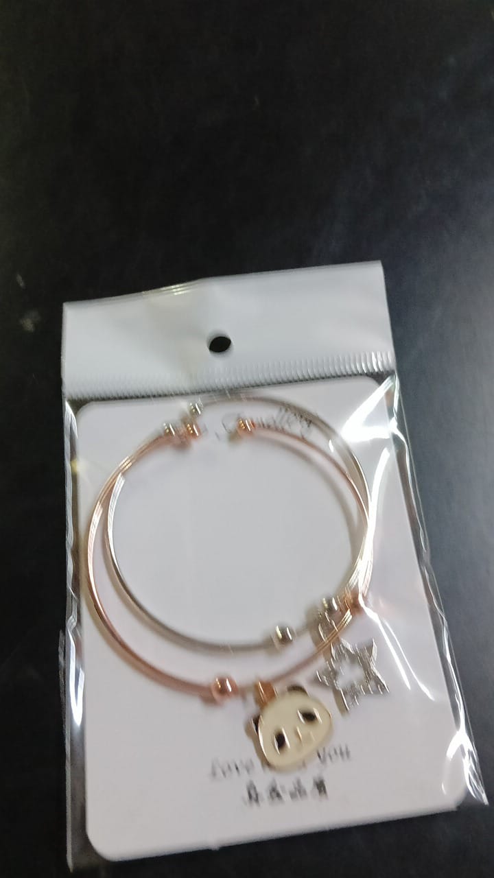 Lady Simple Silm Diamond Braclet 2Pc