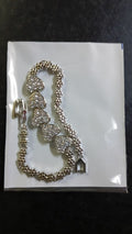 Lady Fancy Wide Heavy Bracelet with Diamonds