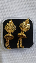 Lady Fancy Gold Ear Top Glossy Finish with Diamond