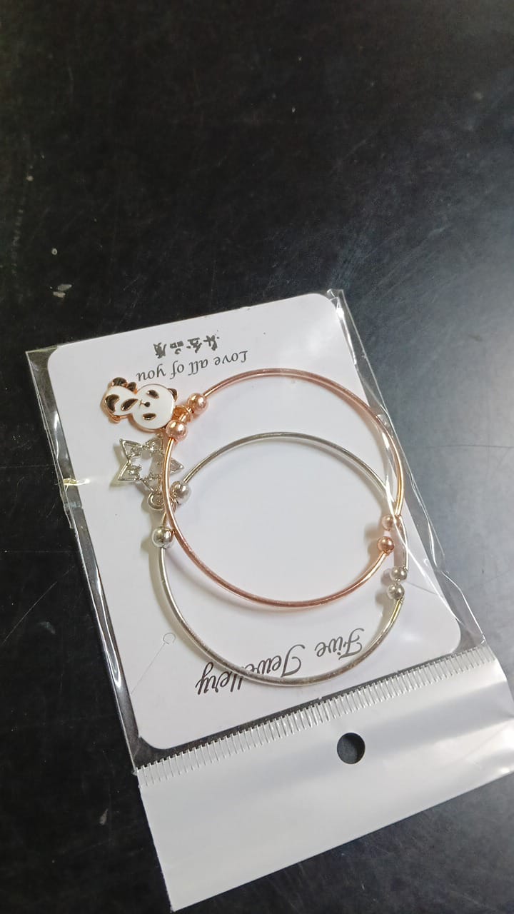 Lady Simple Silm Diamond Braclet 2Pc
