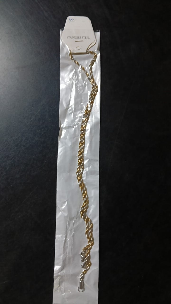 Fancy Gold and Silver Mix Neck Chain For He
